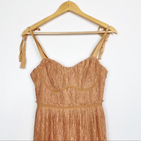 NEW Jonathan Simkhai Bonnie Silk Lace Plisse Dress - Picture 6 of 13